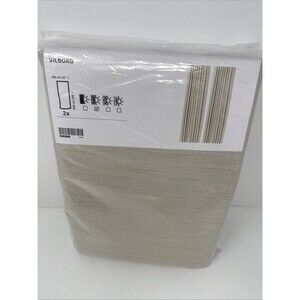 Ikea VILBORG Curtains 2 Panels (1 pair) Room Darkening 57" x 98" Beige - NEW
